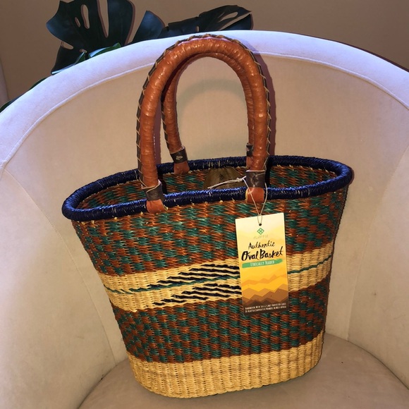 Other - NWT Allafia Authentic Oval Basket Ethically Traded